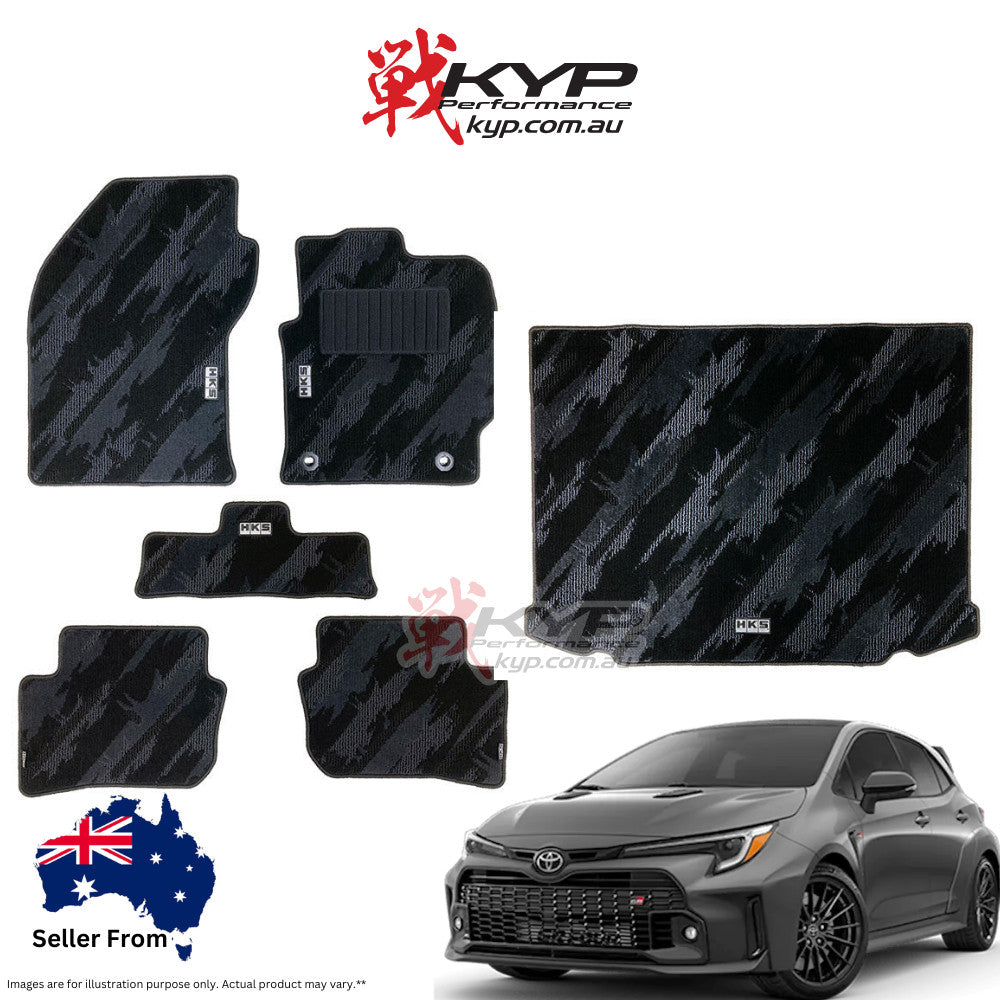 HKS FLOOR AND LUGGAGE MATS OCT RHD SET OF 6 FOR TOYOTA GR COROLLA GZEA14H 53001-AT011