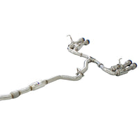 Invidia R400 Turbo Back Exhaust - Straight Cut Titanium Blue Tips Subaru WRX 15-21 (6MT)