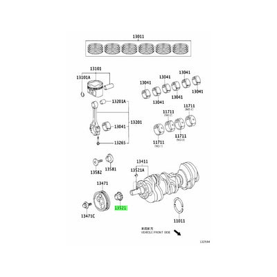 TOYOTA OEM GEAR OR SPROCKET, CRANKSHAFT TIMING FOR 2GR - 13521-31041