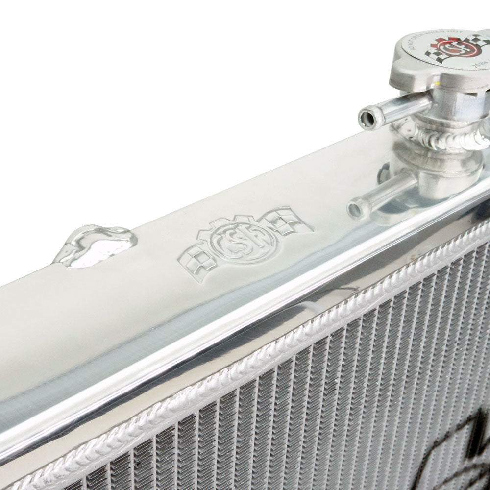 CSF Racing 2-Row 42mm Race Spec Aluminium Radiator - Polished for Nissan Skyline R34 GT-T/GT-R (RB25/RB26)