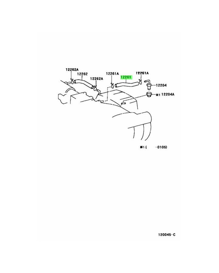 TOYOTA OEM VENTILATION HOSE 12261-46031