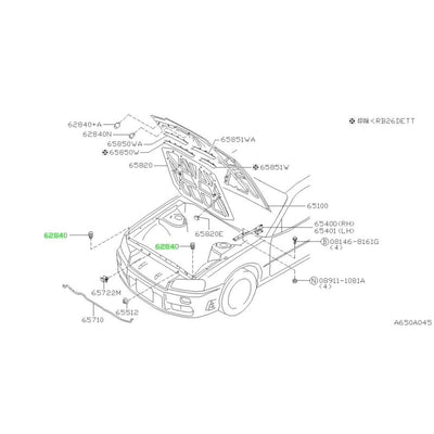 NISSAN OEM onnet Bump Stop Adjuster Rubber - 65829-AA400