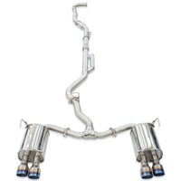 Invidia Q300 Turbo Back Exhaust - Rolled Titanium Blue Tips Subaru WRX VB 22+ (Sedan CVT Auto)