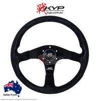 MUGEN RACING III STEERING WHEEL RED STITCHING - LEATHER