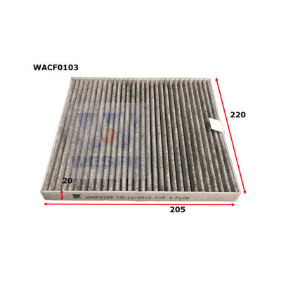 Wesfil CABIN FILTER RCA288P GREAT WALLWACF0103