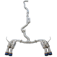 Invidia R400 Turbo Back Exhaust - Straight Cut Polished Stainless Tips Subaru WRX VB 22+ (Sedan CVT Auto)
