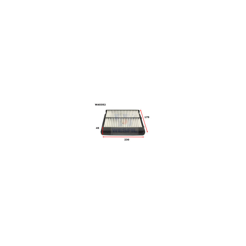 Wesfil AIR FILTER A1860 MAZDA - WA5352
