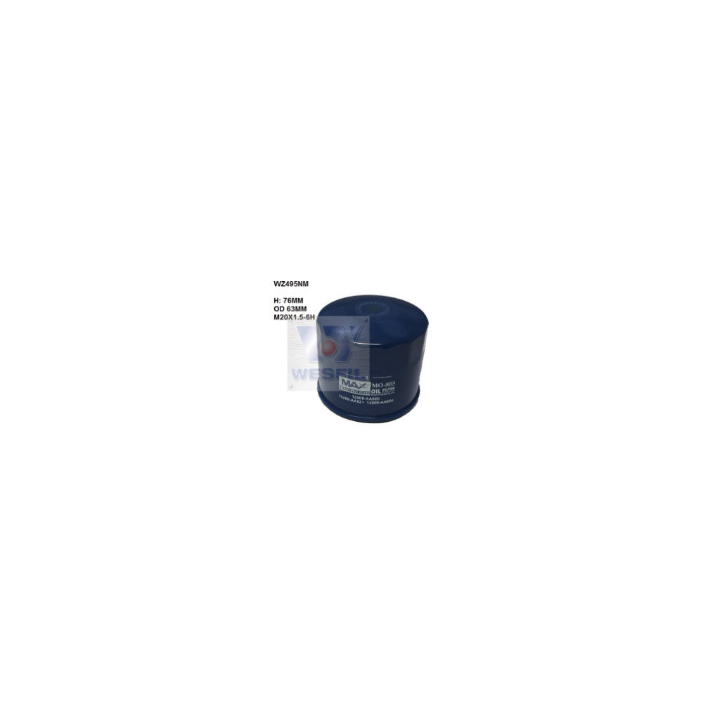 Wesfil OIL FILTER Z495 SUBARU - WZ495NM