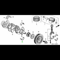 HONDA OEM MAIN BEARING D LOWER GREEN - CL7 DC5 EP3 FD2 FN2