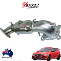 Invidia Down Pipe w/High Flow Cat Honda Civic Type R FK8 17-21/FL5 22+