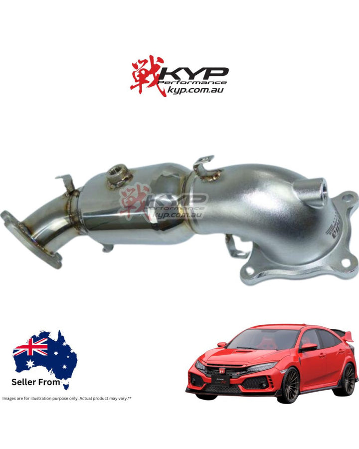Invidia Down Pipe w/High Flow Cat Honda Civic Type R FK8 17-21/FL5 22+