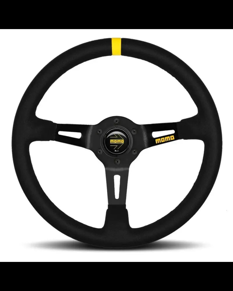 MOMO MOD 08 Black Suede 350mm Steering Wheel - 11150085221L