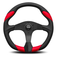 MOMO Quark Black/Red Steering Wheel 350 - VQUARK350REDR