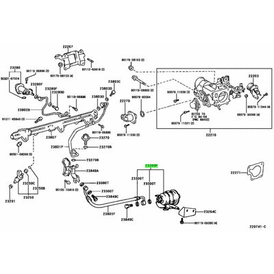 TOYOTA OEM JZA80 Supra fuel filter 23300-49195