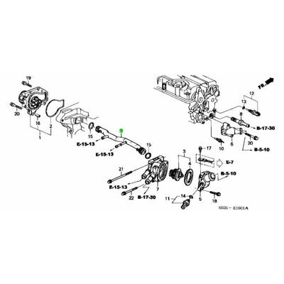 HONDA OEM B SERIES COOLANT HARD CONNECTING PIPE