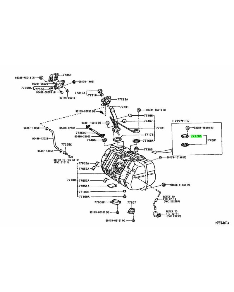 TOYOTA OEM Fuel Tank Cushion Tube Gasket - 77178-10010