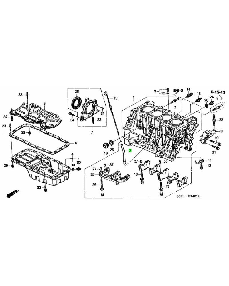 HONDA OEM B-Series Oil Dipstick Tube Pipe B16 B17 B18 B20