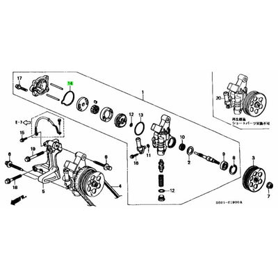 HONDA OEM POWER STEERING PUMP COVER SEAL