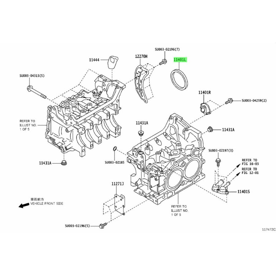 TOYOTA OEM BRZ86/ZN6 FA20 rear main seal SU003-02181