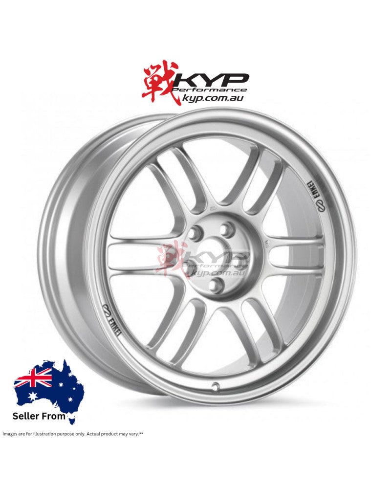ENKEI RPF1 17X9.5+38 & 17X8.5+30 5/114.3 SILVER RIM (SET OF 4 WHEELS)