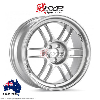 ENKEI RPF1 17X9.5+38 & 17X8.5+30 5/114.3 SILVER RIM (SET OF 4 WHEELS)