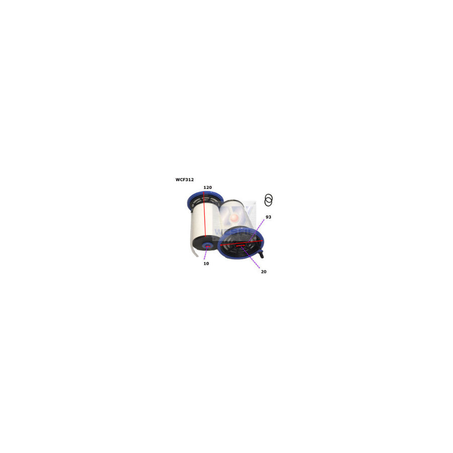 Wesfil DIESEL FUEL FILTER ALFA/FIAT - WCF312