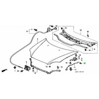 HONDA OEM BONNET HOOD PROP PIVOT GROMMET