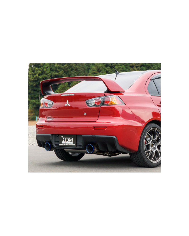 HKS Super Turbo Muffler EXHAUST For MITSUBISHI LANCER EVOLUTION CZ4A X 4B11 TURBO EVOX EVO10