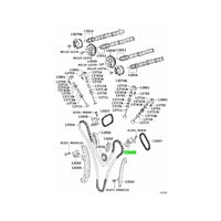 TOYOTA OEM LEFT CHAIN TENSIONER ASSY, CHAIN, NO.3 FOR 2GR - 13560-31020