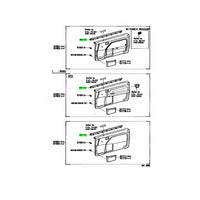 TOYOTA OEM AE86 Levin/Trueno/Sprinter LHS Weatherstrip Assy Front door Glass Inner 68220-12160