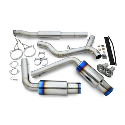 RSE FULL TITANIUM MUFFLER EXHAUST TYPE-D FOR SUBARU WRX STI GV VA EJ20 EJ25 FA20DIT RB6090-SB02D