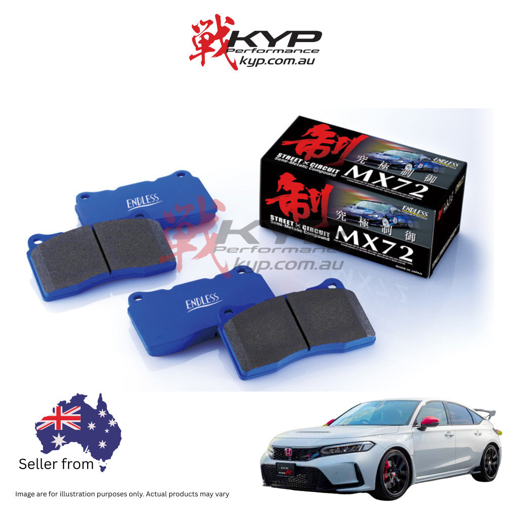 ENDLESS MX72 BRAKE PAD FRONT FOR HONDA CIVIC FK8 FL5 (TYPE-R) SUBARU WRX VAB (STI) MITSUBISHI LANCER EVOLUTION VII VIII IX EP357