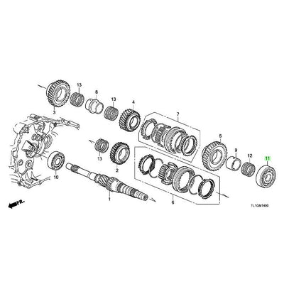 HONDA OEM BALL BEARING 39X87X20 - 91004-RM0-006