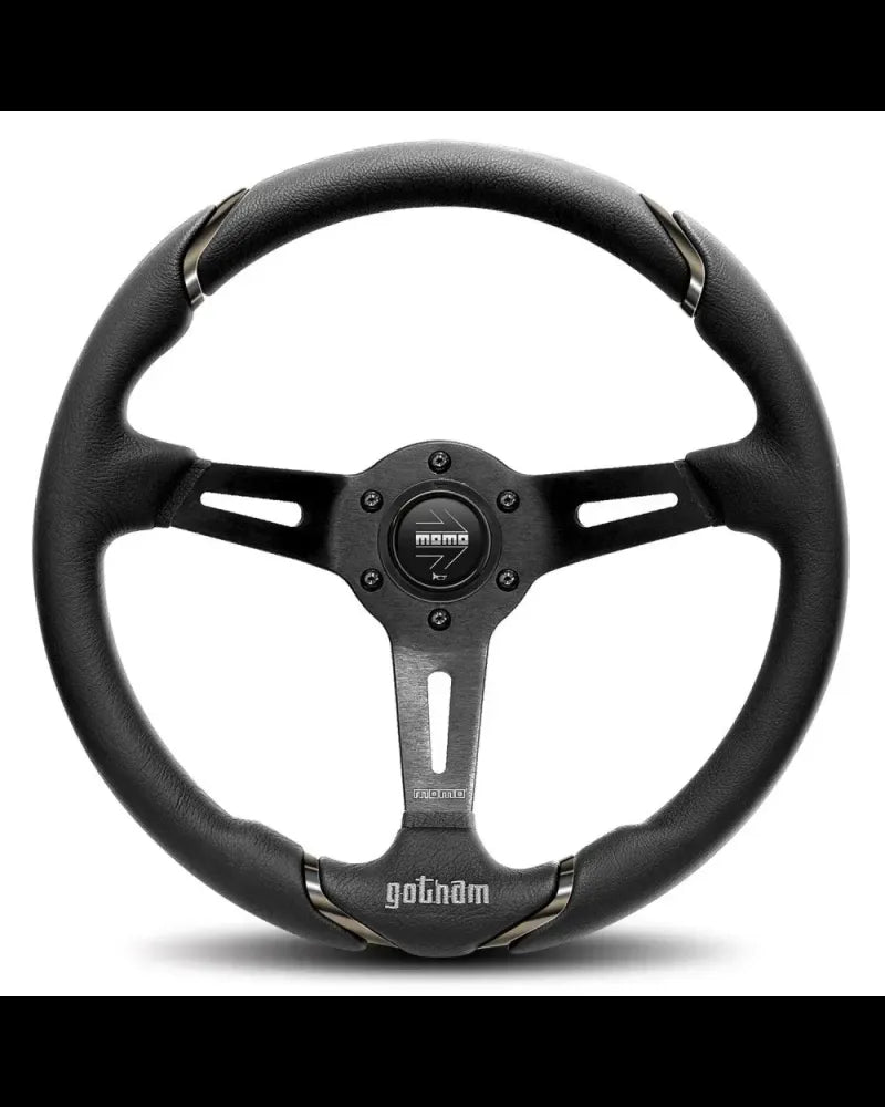 MOMO Gotham Black Leather 350mm Steering Wheel - VGOTHAM350NEL