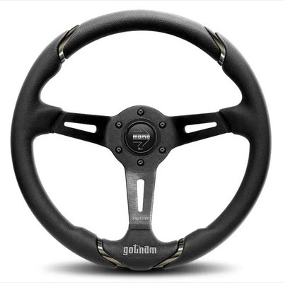 MOMO Gotham Black Leather 350mm Steering Wheel - VGOTHAM350NEL