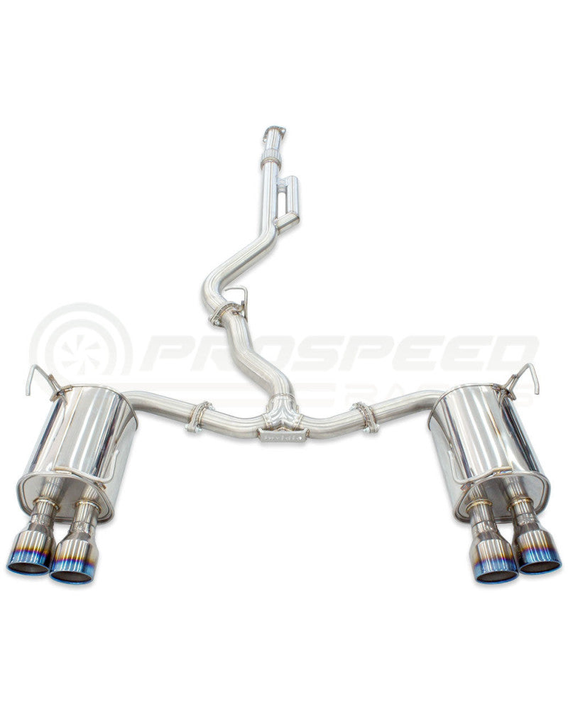 Invidia Q300 Cat Back Exhaust - Rolled Polished Stainless Tips Subaru WRX VB 22+ (Sedan)
