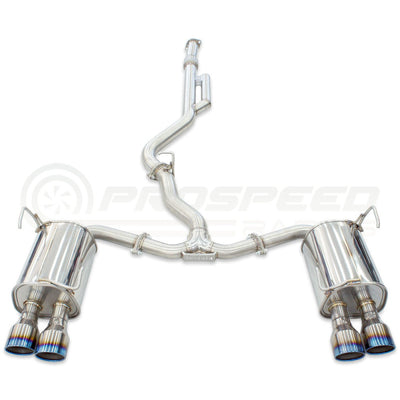 Invidia Q300 Cat Back Exhaust - Rolled Polished Stainless Tips Subaru WRX VB 22+ (Sedan)