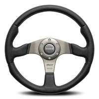 MOMO Race Black Leather 350mm Steering Wheel - 11108165911L