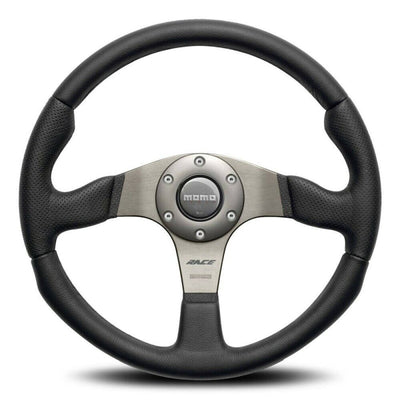 MOMO Race Black Leather 350mm Steering Wheel - 11108165911L