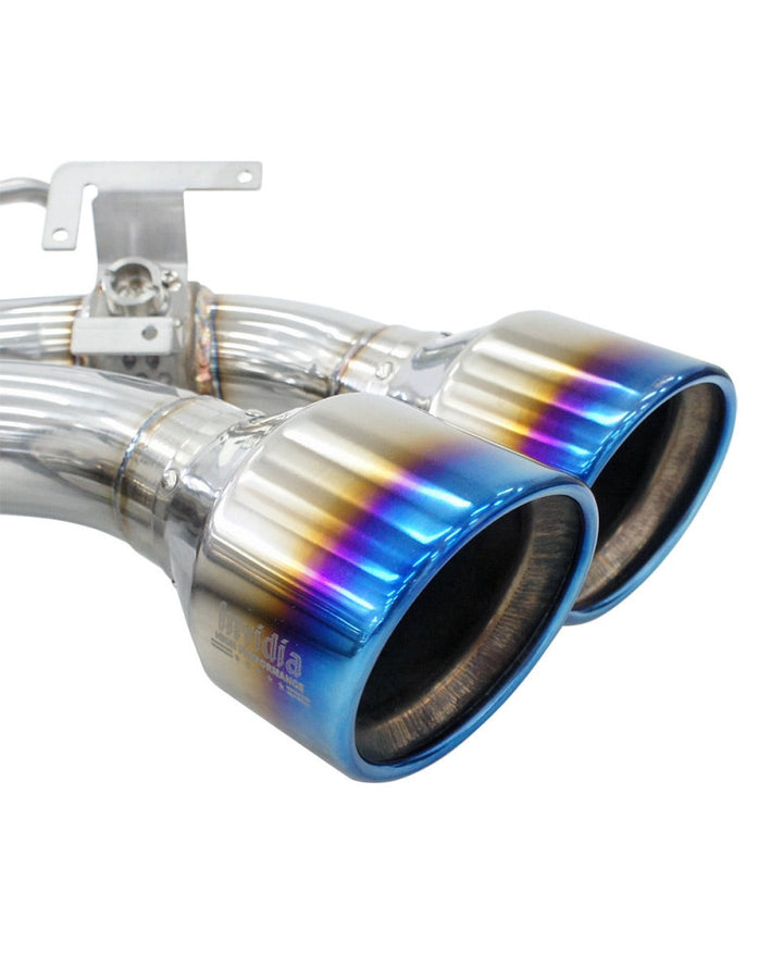 Invidia R400 Valved Turbo Back Exhaust w/Round Tips - Straight Cut Polished Stainless Tips VW Golf R Mk7.5