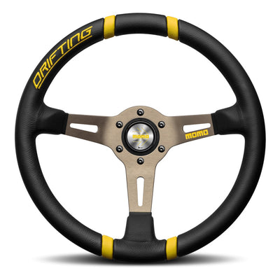 MOMO Drifting Black/Yellow 350mm Steering Wheel - VDRIFT35NEGIR