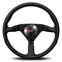 MOMO Montecarlo Black Leather 350mm Steering Wheel HDT 4805 Hub - 11111785225R-HDT4805