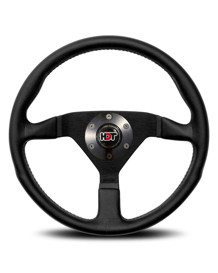 MOMO Montecarlo Black Leather 350mm Steering Wheel HDT 4805 Hub - 11111785225R-HDT4805