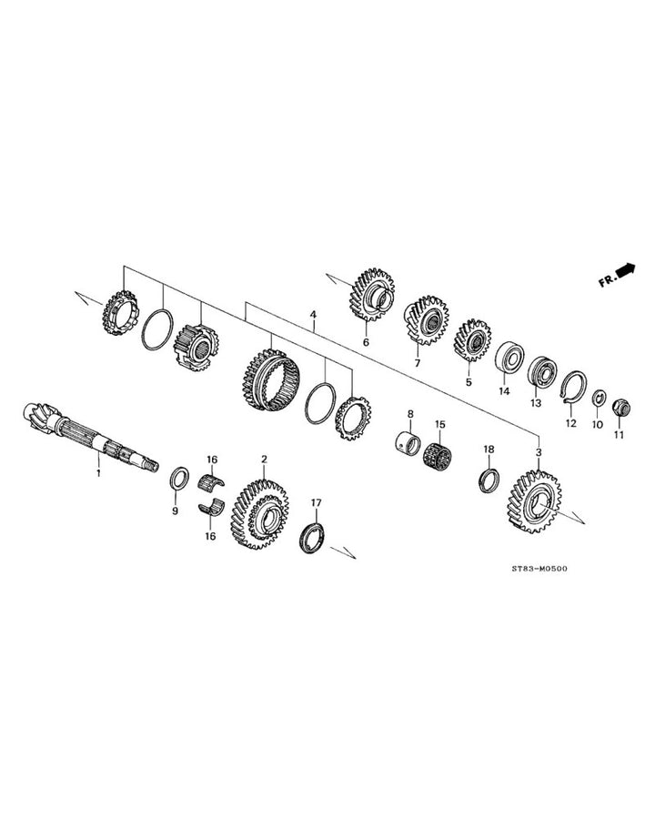 HONDA OEM 52MM B SERIES GEAR BOX CIRCLIP