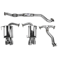 Invidia Q300 Turbo Back Exhaust - Straight Cut Titanium Blue Tips Subaru WRX 15-21 (6MT)
