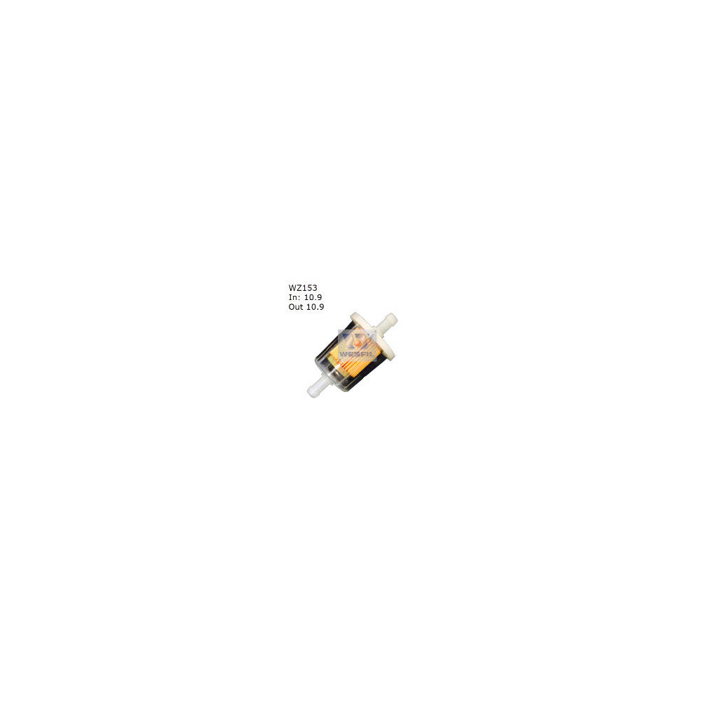 Wesfil PLASTIC IN-LINE FUEL FILTER Z153 SAAB - WZ153