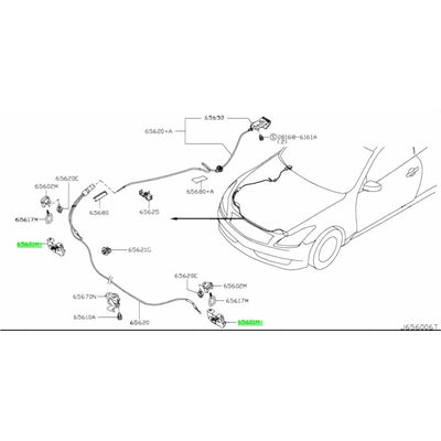 NISSAN OEM HOOD LOCK ASSEMBLY - 65601-JL00A