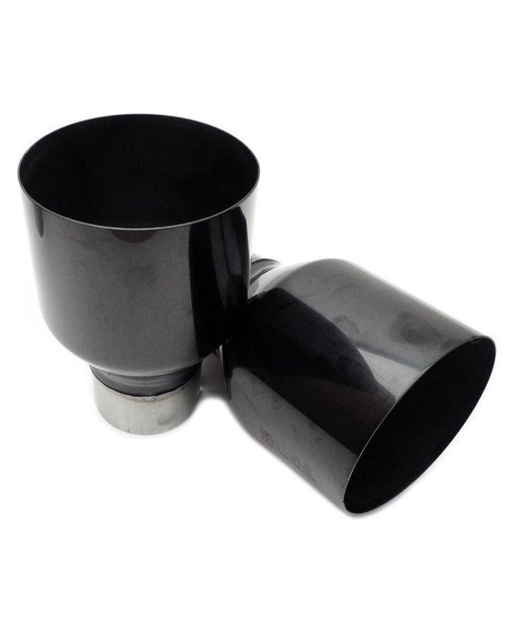 Invidia R400 Valved Cat Back Exhaust w/Round Tips - Round Rolled Black Tips Tips VW Golf R Mk7