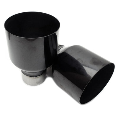 Invidia R400 Valved Cat Back Exhaust w/Round Tips - Round Rolled Black Tips Tips VW Golf R Mk7