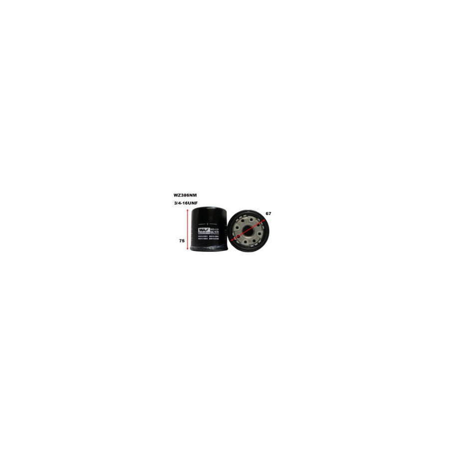 Wesfil OIL FILTER Z386 DAIHATSU/HOLDEN/TOYOTA - WZ386NM